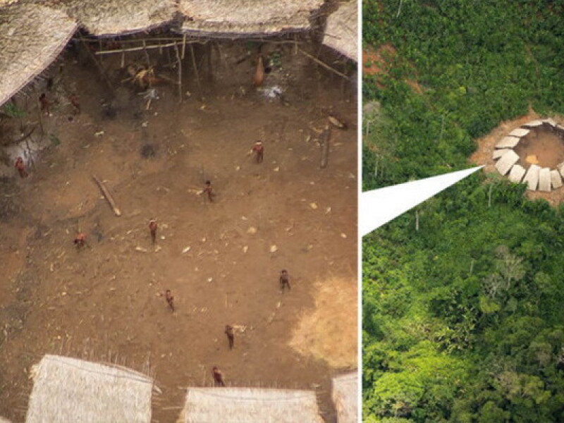 Au vrut sa fotografieze jungla amazoniana, dar au dat peste un trib necunoscut. Cum au reactionat bastinasii cand au vazut elicopterul