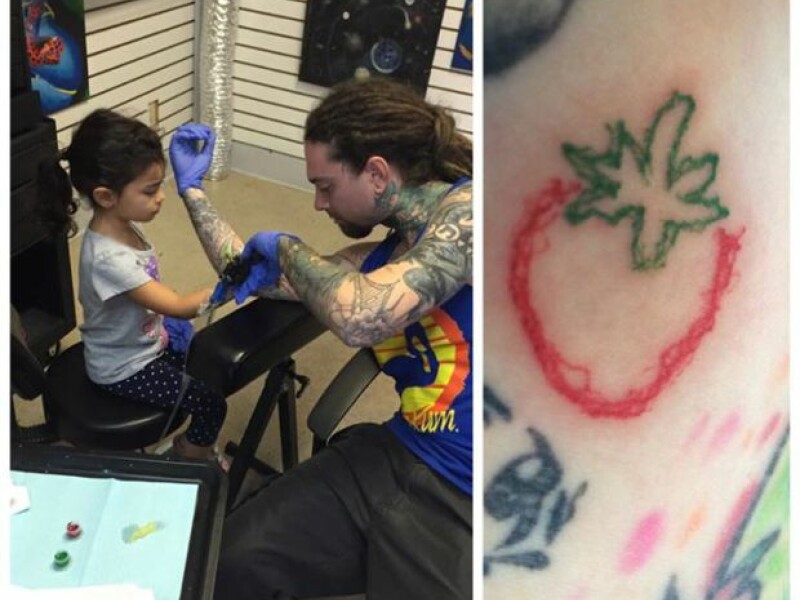 si-a lasat fiica de 4 ani sa-i faca un tatuaj! Ce a iesit la final