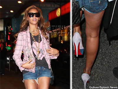 Beyonce, in pantalonasi zdrentuiti si cu celulita la vedere!