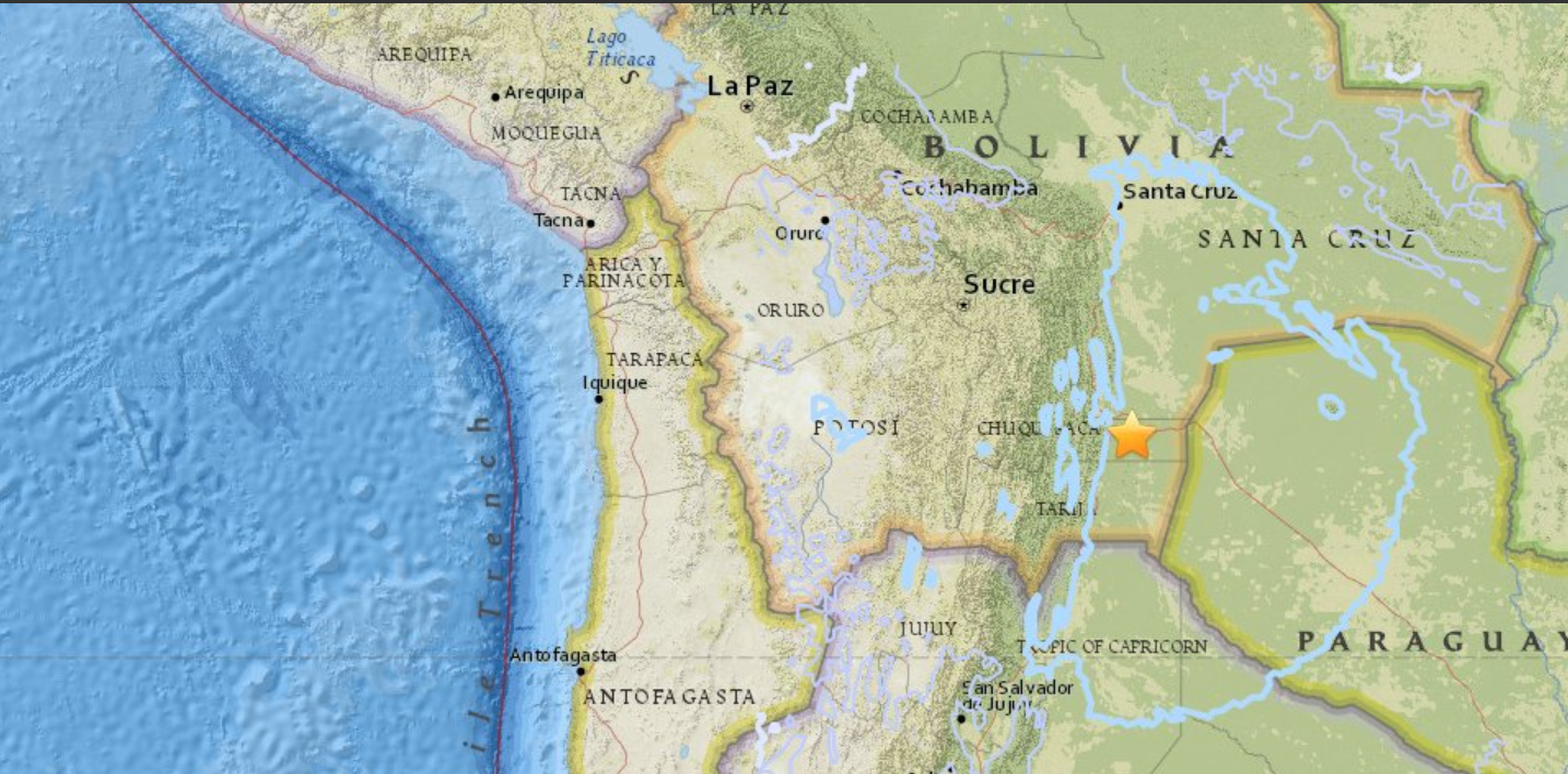 Cutremur de 6,8 pe Richter, în Bolivia. Seismul s-a resimțit până în Brazilia