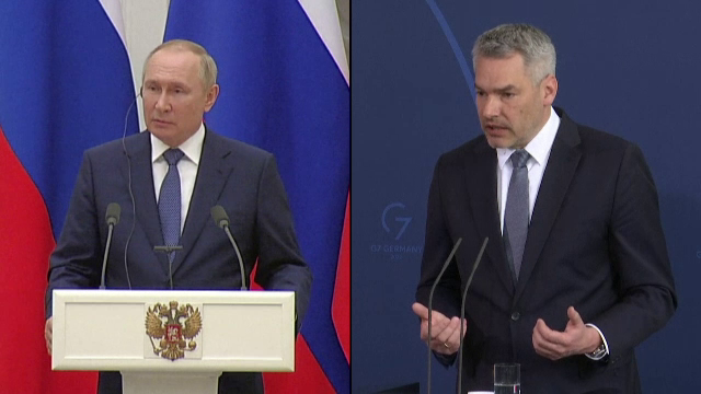 Cancelarul austriac s-a întâlnit cu Vladimir Putin, la Moscova, dar nu a obţinut prea multe de la președintele Rusiei