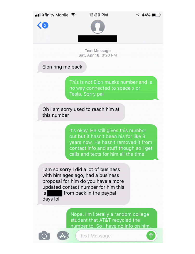 Mesajele neobișnuite primite de o tânără care a preluat fostul număr de telefon al lui Elon Musk - Imaginea 3