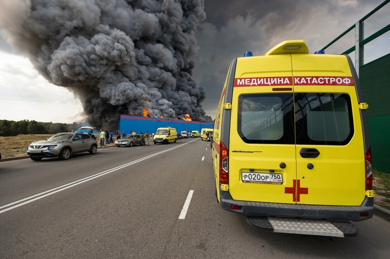 Incendiu devastator lângă Moscova. O persoană a murit, 13 au fost rănite - Imaginea 4
