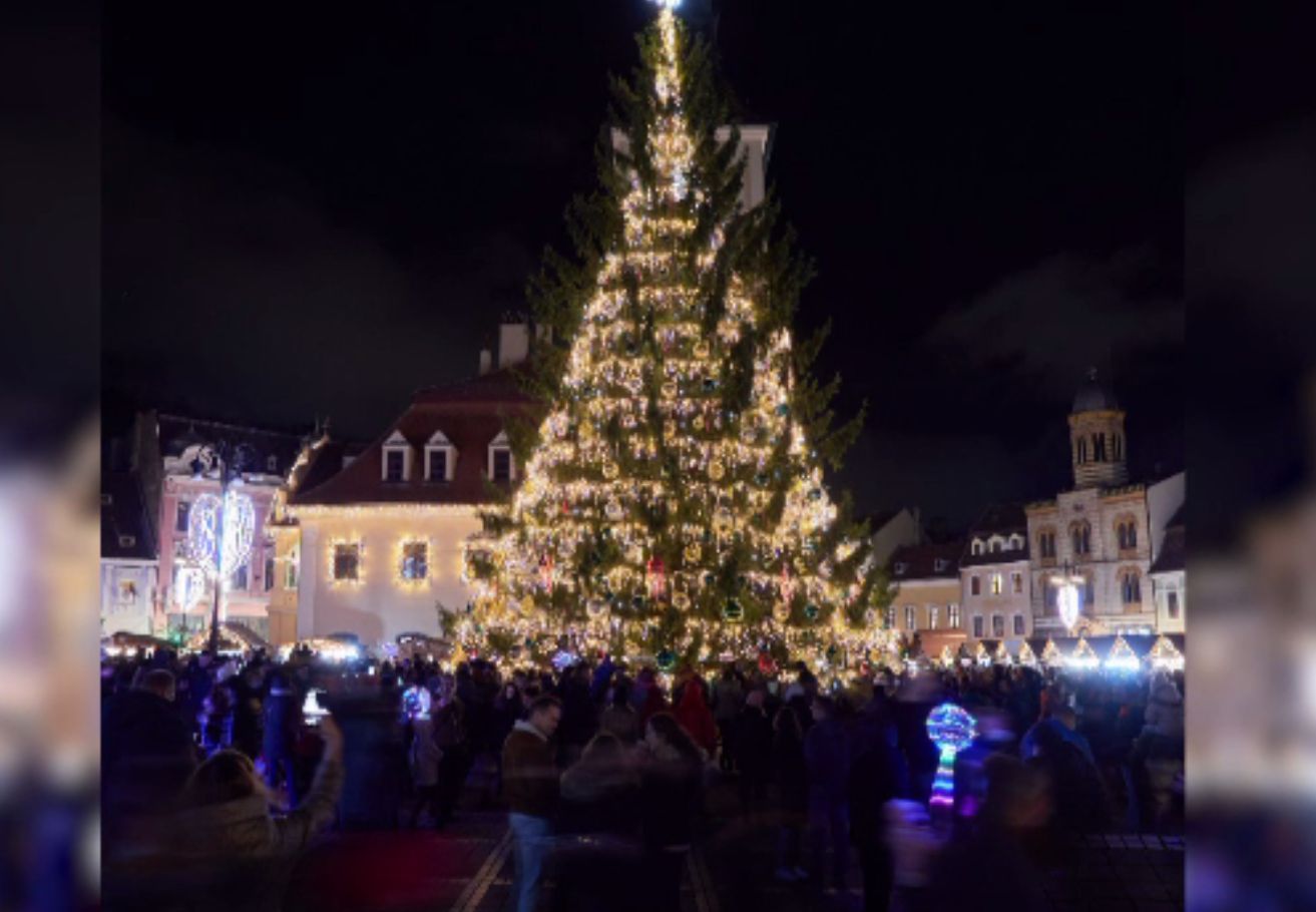 Brașovul, în topul orașelor europene cu cei mai frumoși brazi. Târgul de Crăciun apare într-un videoclip celebru