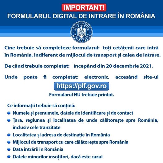 STS: 41.742 de persoane au generat formulare digitale de intrare în România (PLF) până la ora 10:00