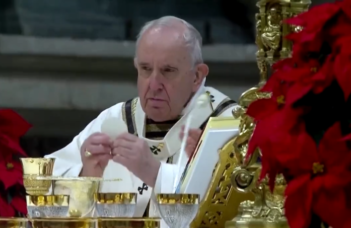 Papa Francisc, la slujba de Crăciun: Să lăsăm în urma noastră regretele acestei grandori pe care nu o avem