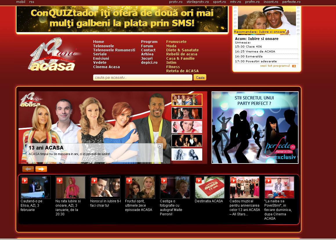 Site-ul www.acasatv.ro, record de trafic la implinirea a 13 ani Acasa TV