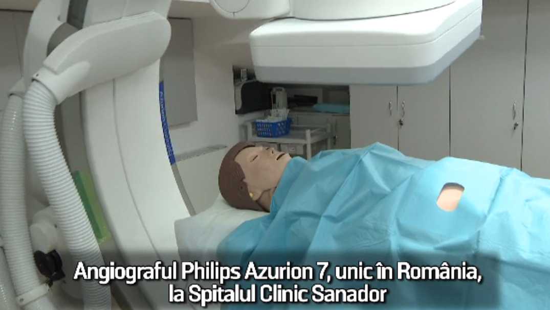 (P) Angiograful Philips Azurion 7, unic în România, la Spitalul Clinic Sanador