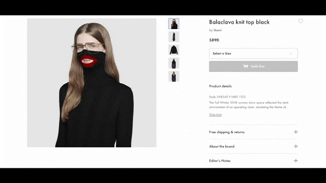Pulover retras de la vânzare de Gucci după o revoltă online