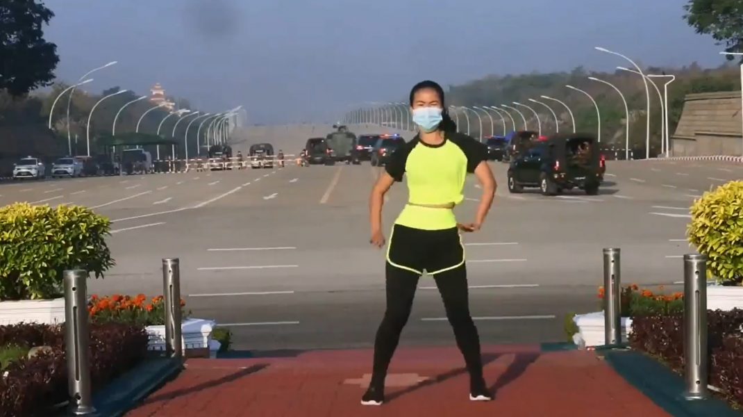 VIDEO. O instructoare de fitness a filmat din greșeală lovitura de stat din Myanmar