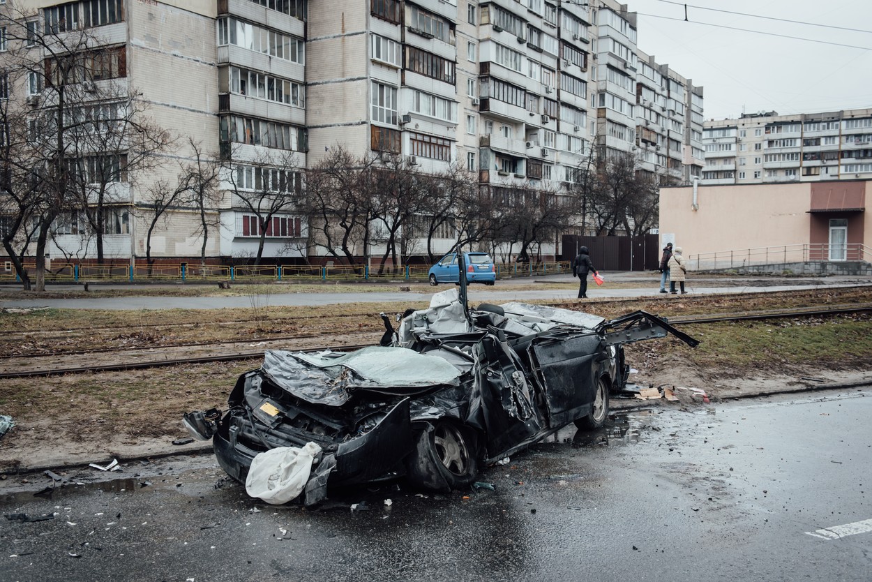 Prima zi a invaziei ruse în Ucraina. Pe 24 februarie 2022, Putin anunța începerea unei „operațiuni militare” FOTO - Imaginea 10