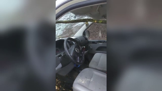 Un copac a căzut peste o mașină și crengile au intrat prin parbriz, în Sighișoara. În ce stare este șoferul. GALERIE FOTO - Imaginea 4