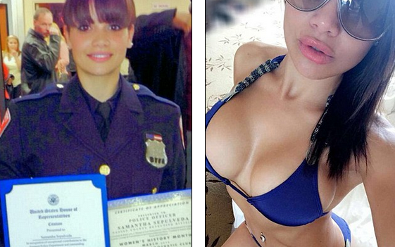 O politista din New York este model de lenjerie intima part-time. Reactia infractorilor cand o vad: 