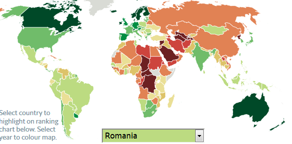 The Economist: Romania ocupa locul 61 in indicele anual al democratiei pentru 2016, la egalitate cu Mongolia si sub Peru