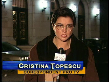 Imagini de arhivă cu Cristina Țopescu la PRO TV: corespondent și prezentator de știri - Imaginea 1