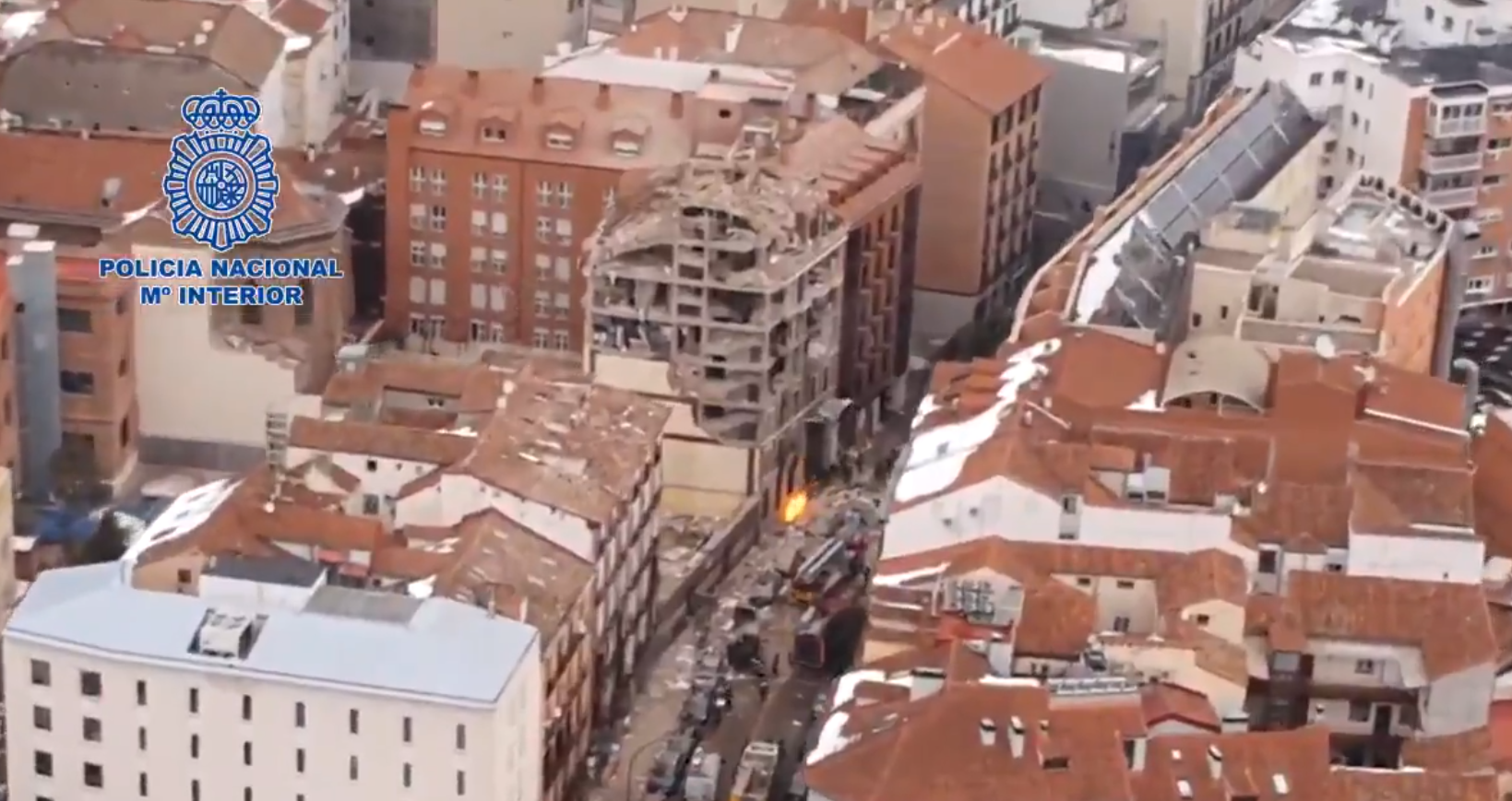 Explozie puternică în Madrid. Trei oameni au murit după ce o clădire s-a prăbușit parțial. VIDEO