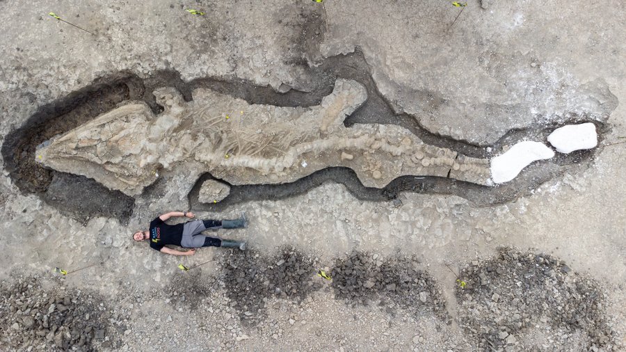 Arheologii din Marea Britanie au făcut o descoperire istorică: un „dragon de mare” cu o lungime de 30 de metri