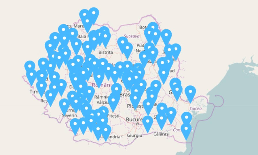 Harta centrelor de evaluare Covid 19. Sunt 136 în toată țara