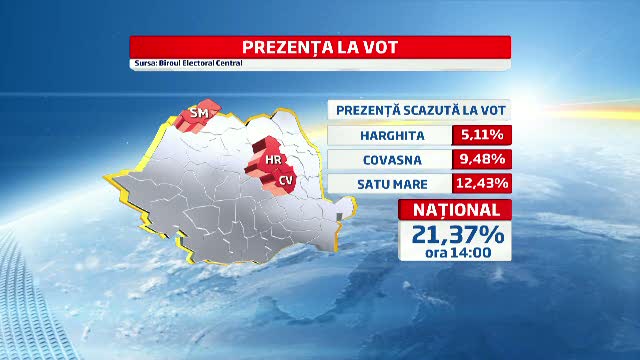 REFERENDUM 2012. Prezenta la vot la ora 23.00 a fost de 45,92 %, potrivit BEC. HARTA INTERACTIVA - Imaginea 9
