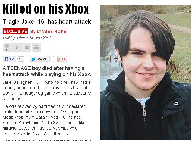 Un tanar britanic de 16 ani a murit de atac de cord in timp ce se juca pe Xbox
