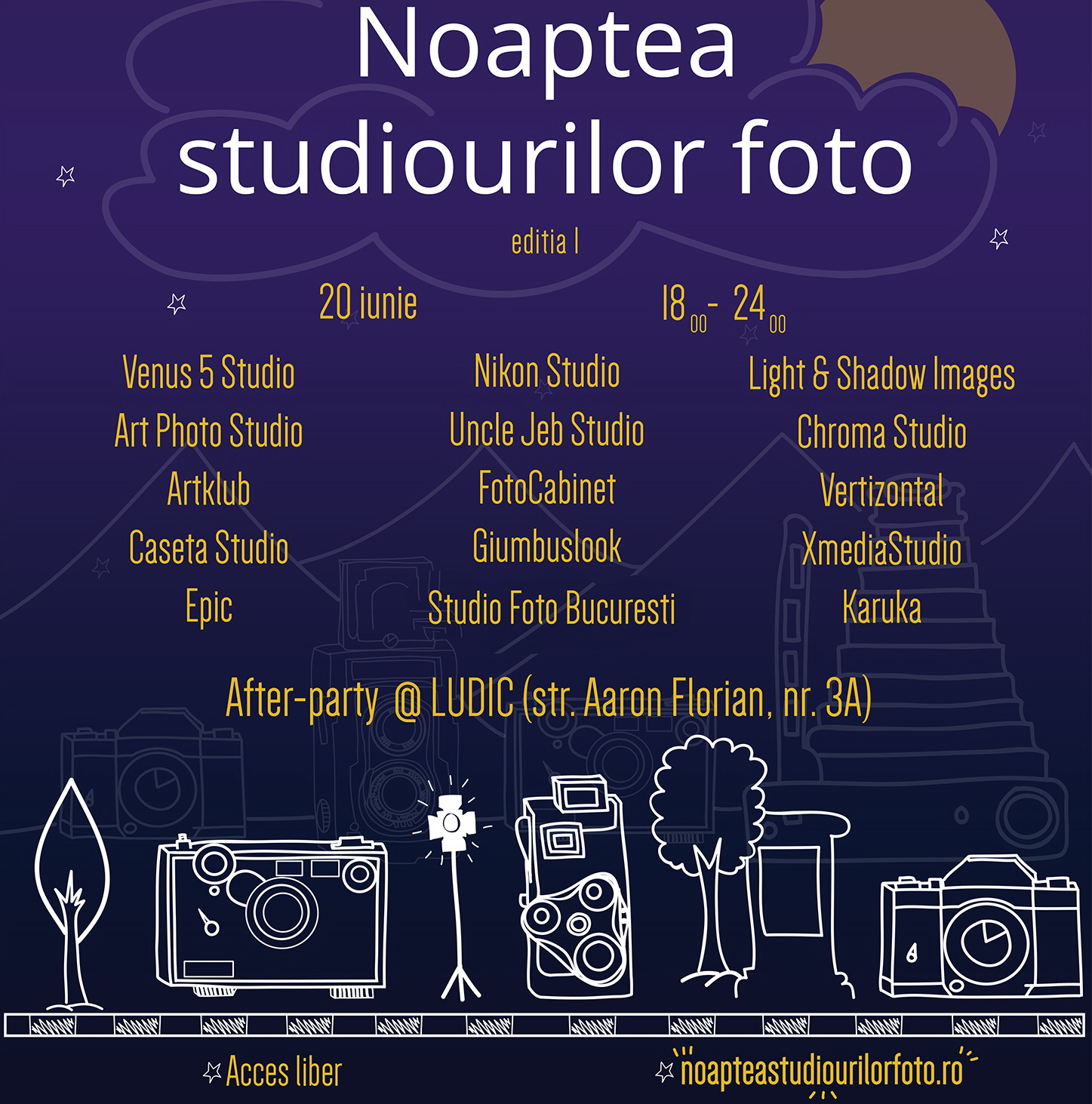 Noaptea Studiourilor Foto din Bucuresti, prima editie. Mini-sedinte foto gratuite, workshopuri si demonstratii de machiaj