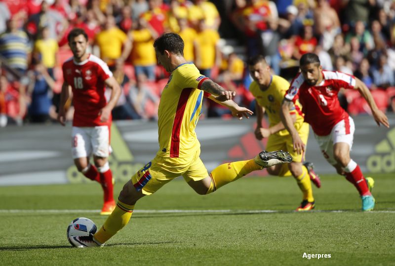 Romania - Elvetia 1-1. Bogdan Stancu a marcat din penalty, iar Mehmedi a egalat dupa un corner. REZUMAT VIDEO