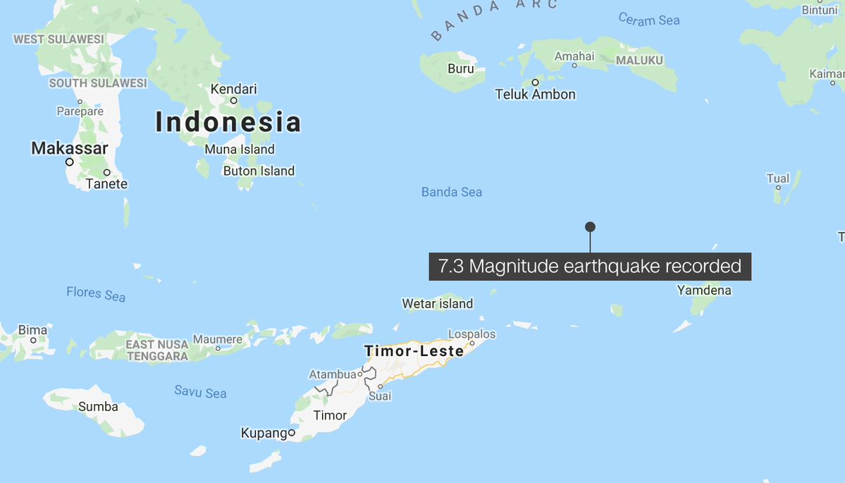 Un cutremur violent de 7,3, a lovit estul Indoneziei și s-a resimțit până în Bali
