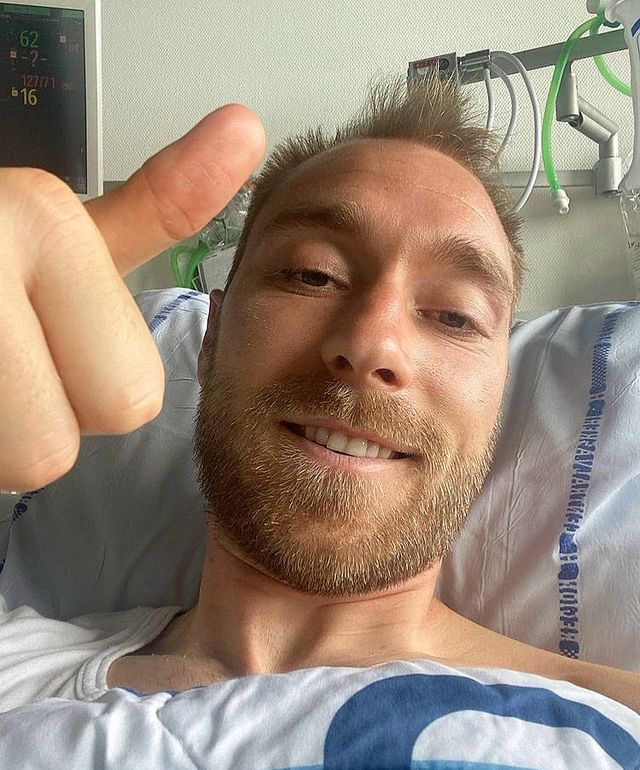 Prima imagine cu Christian Eriksen de pe patul de spital. Ce mesaj a transmis de fotbalistul danez