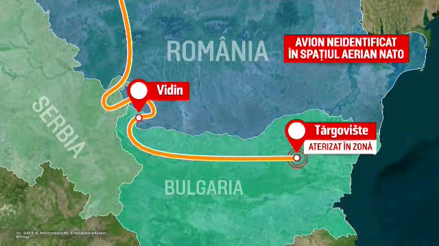 General, despre avionul misterios care a intrat în România: „Exista riscul ca pilotul panicat să piardă controlul”