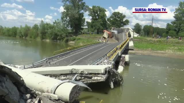 Ministerul Dezvoltării, despre podul prăbușit de la Luțca: „Lucrările nu sunt finalizate. Nu putea fi dat în folosință”