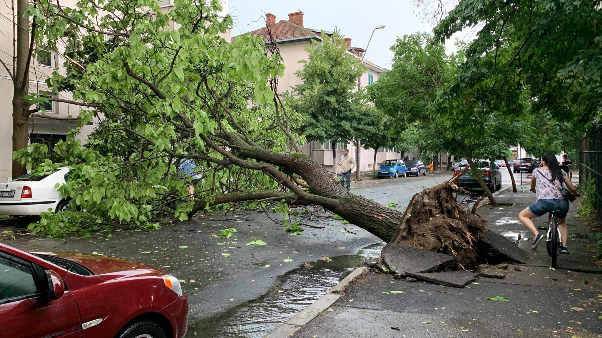 VIDEO. Furtună și Cod Portocaliu în București. Capitala a fost lovită de ploi și grindină