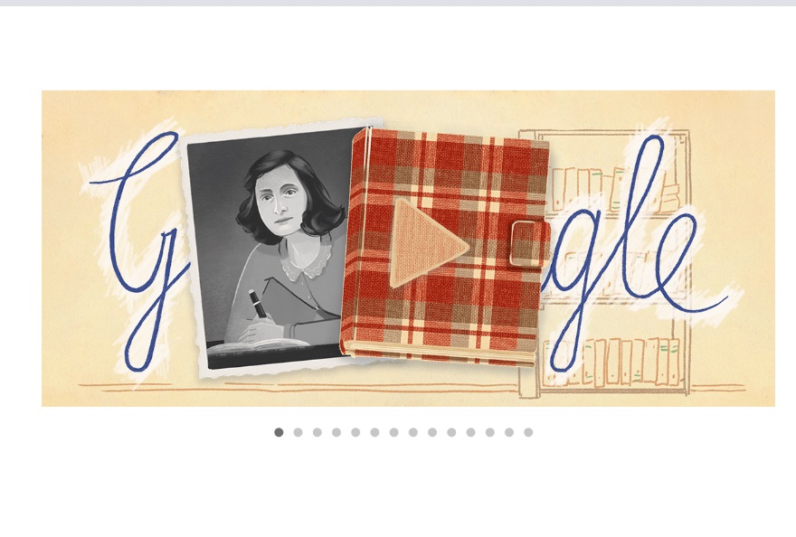 Anne Frank, omagiată de Google printr-un Doodle care marchează 75 de ani de la publicarea jurnalului ei