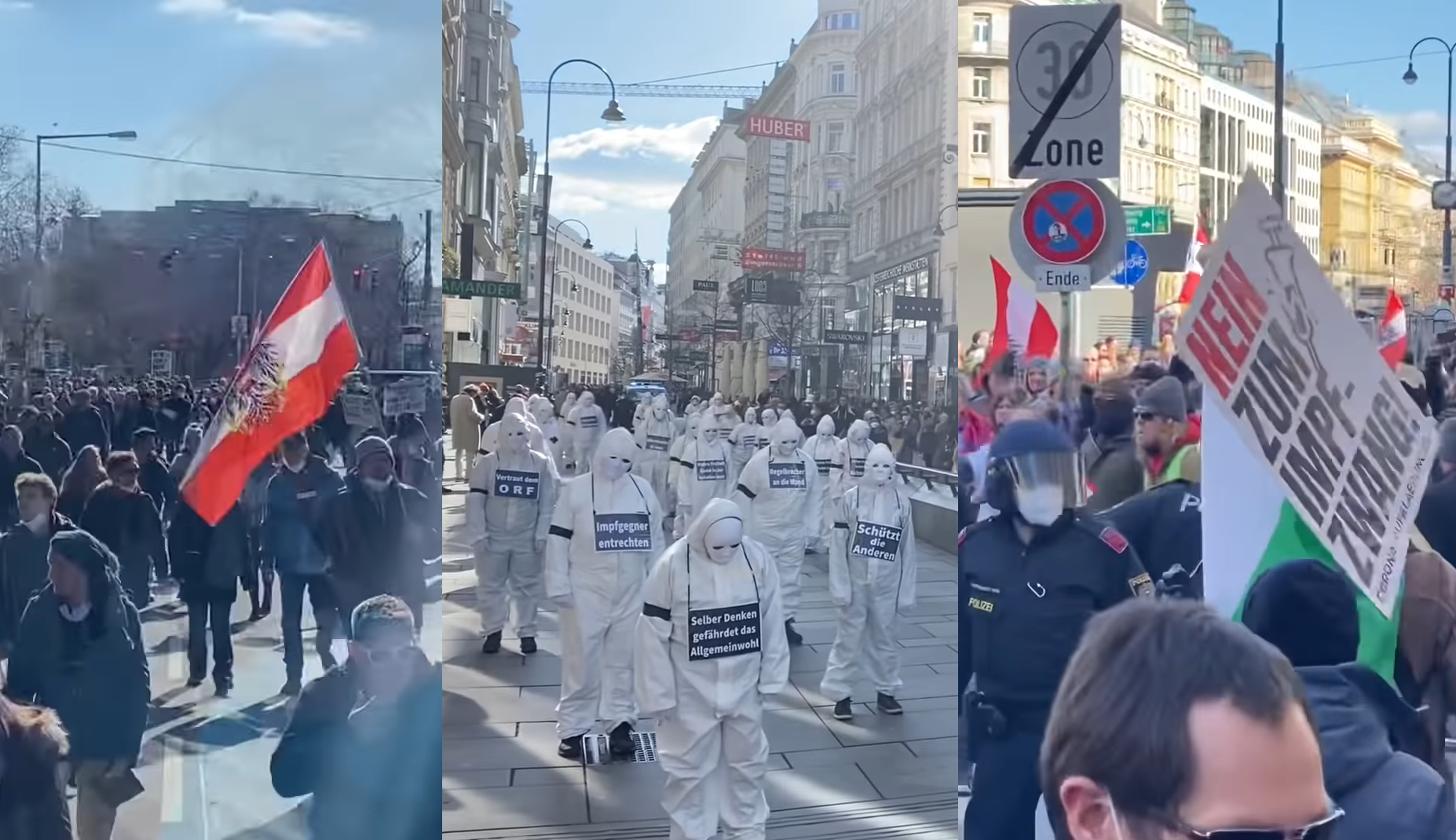 Proteste față de restricții în capitalele din Europa. Mii de oameni au ieșit în stradă la Viena