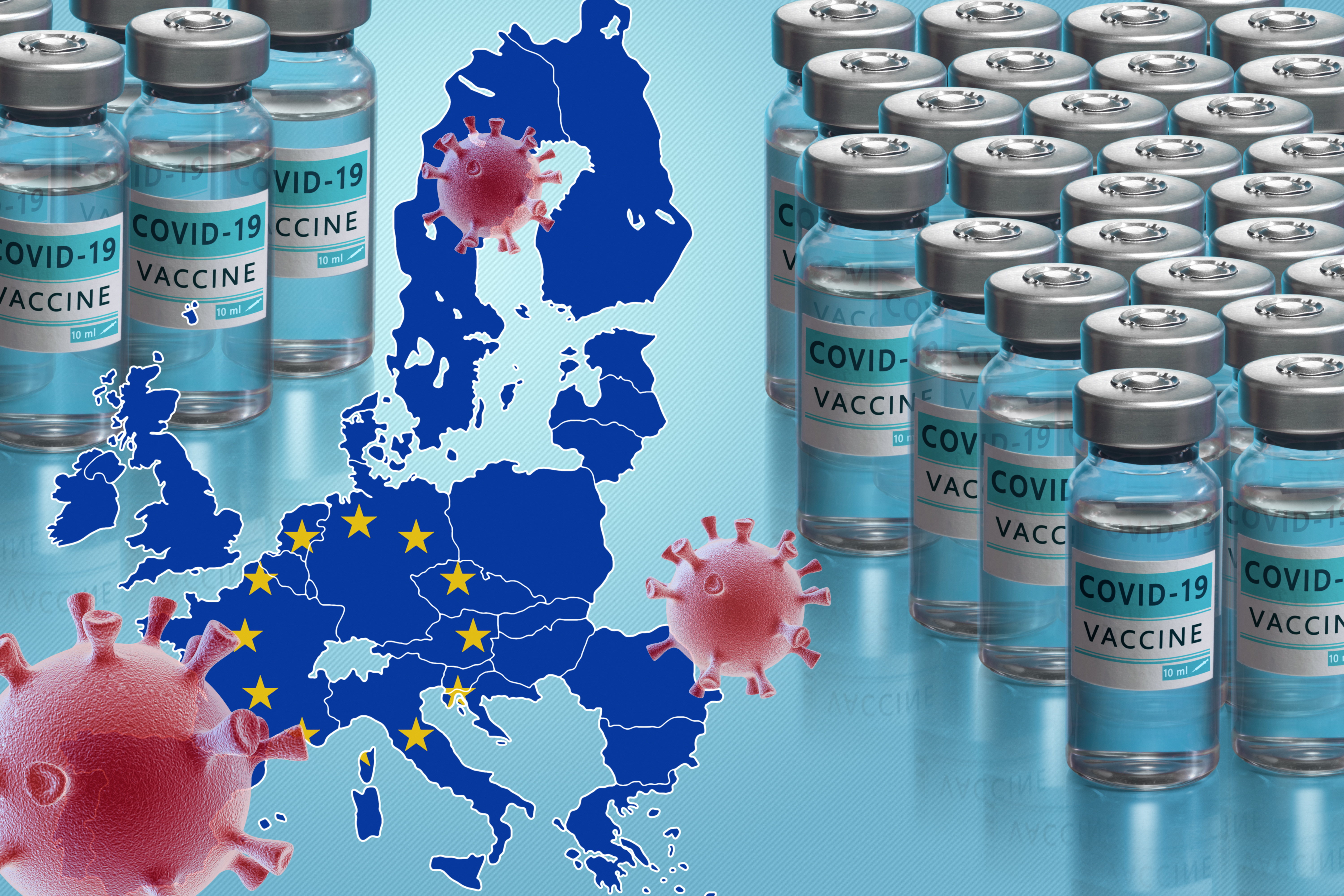 Europa rămâne cu mult în urma SUA, în ceea ce priveşte vaccinarea. 11,7% din populaţia UE este la primă doză de vaccin