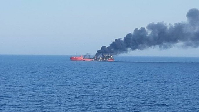 O navă comercială a fost scufundată de tiruri ruse în Marea Neagră