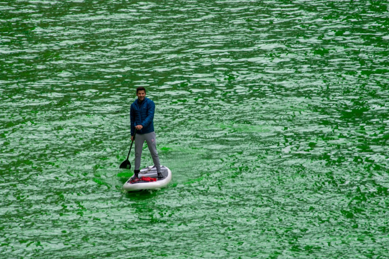 Râul Chicago, de un verde ieșit din comun. Cum a fost posibil. GALERIE FOTO - Imaginea 14