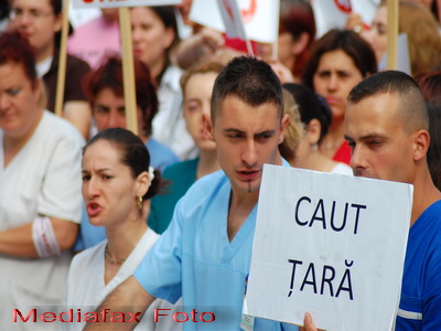 Protest spontan al medicilor rezidenti la Spitalul de Urgenta Craiova