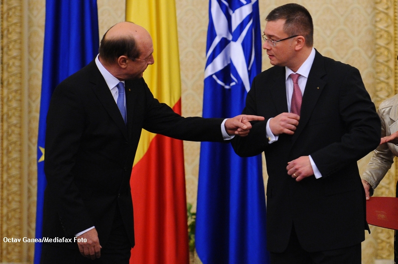 Intrevedere Traian Basescu - Mihai Razvan Ungureanu, la Palatul Cotroceni