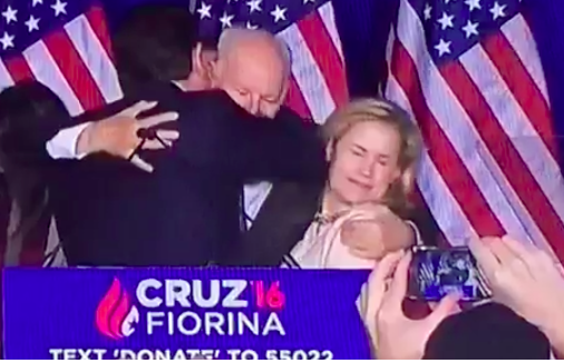 Ted Cruz si-a lovit sotia cu cotul in fata, din greseala, dupa ce a abandonat cursa pentru Casa Alba
