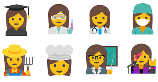 Google propune emoticoane noi pentru viata profesionala a femeilor