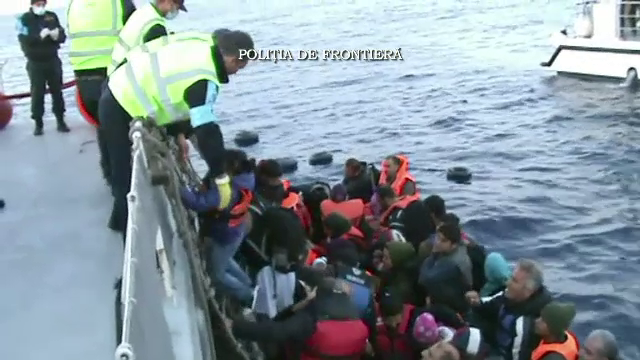 Zeci de migranti, salvati de la inec de politistii romani de frontiera. Acordul UE-Turcia este in pericol
