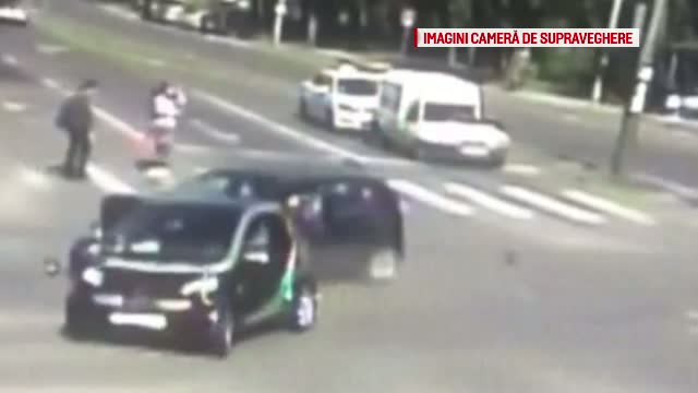 Accident grav intr-o intersectie din Timisoara, provocat de o soferita imprudenta. Ce nu a respectat femeia