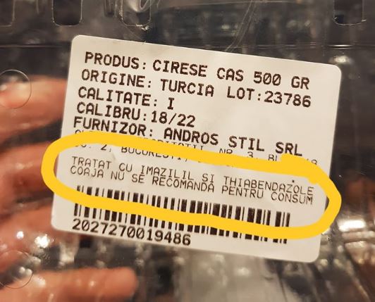 Reacția Carrefour la cireşele a căror coajă ”nu se recomandă pentru consum”
