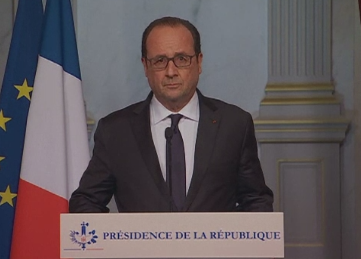 Francois Hollande, prima reactie dupa atentatele din Paris: 