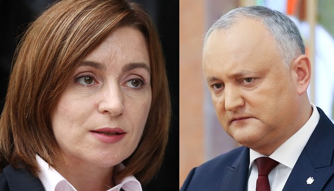 Alegeri prezidențiale Republica Moldova. Maia Sandu și Igor Dodon se înfruntă în turul al doilea