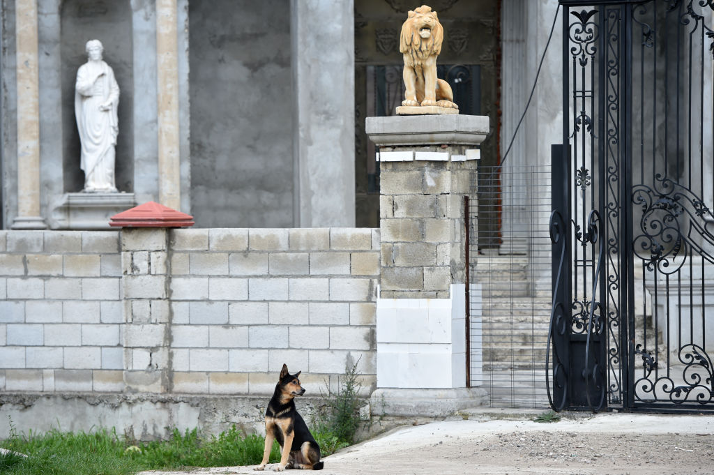 Cum arată palatele romilor din Moldova. Un bulibaşă şi-a făcut o copie a Capitoliului, apoi a abandonat-o - Imaginea 3