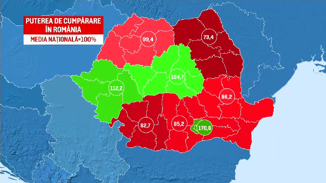 Polurile sărăciei din România. Zonele cu cele mai mici salarii în raport cu prețurile