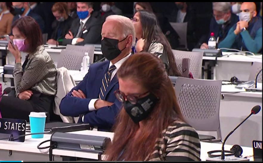 Joe Biden a adormit în timpul Conferinței ONU privind schimbările climatice de la Glasgow VIDEO