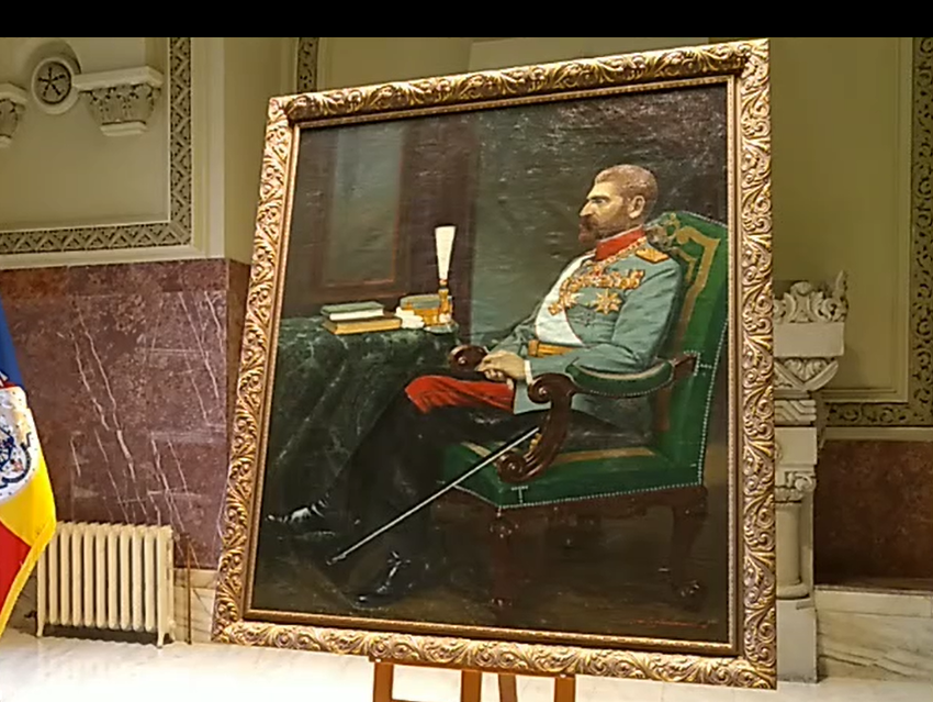 Un tablou cu Regele Ferdinand, descoperit întâmplător după ce a stat peste 70 de ani într-un depozit, expus la Alba Iulia