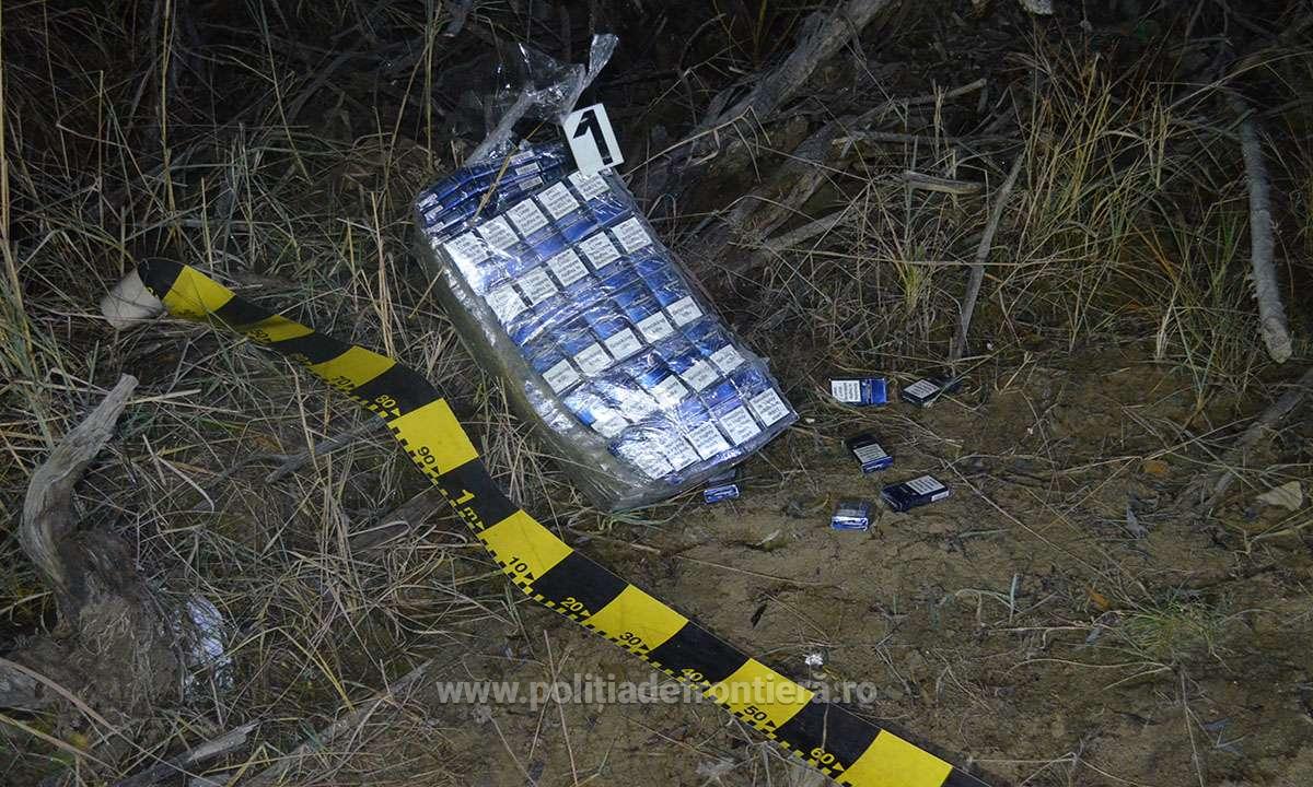 Țigări de contrabandă, trecute din Ucraina în România cu drona. Polițiștii au confiscat peste 11.000 de pachete